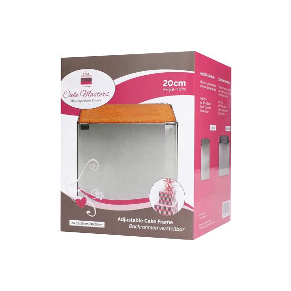 Cake-Masters Einstellbarer Backrahmen eckig 20cm hoch