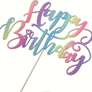 Kuchentopper Happy Birthday Funkelnd