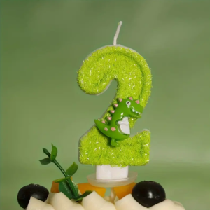 Dinosaurier-Geburtstagskerze Nummer 2