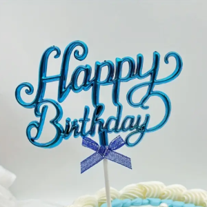 Kuchentopper Happy Birthday Blau